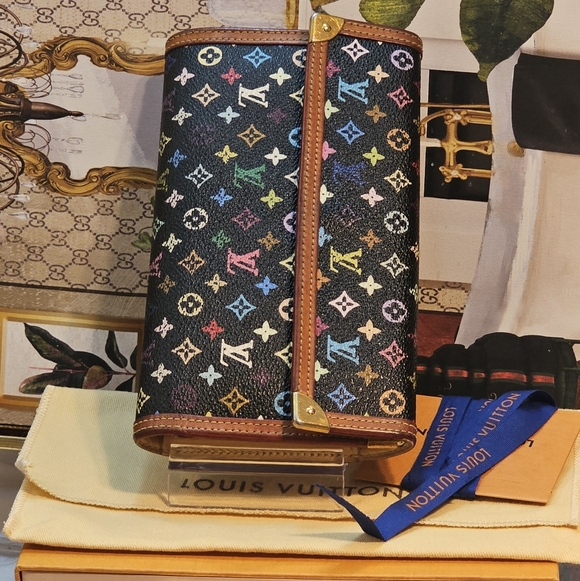 Authentic Louis Vuitton Murakami MultiColor Canvas Wallet Box, Dust Bag & Ribbon - Picture 3 of 17